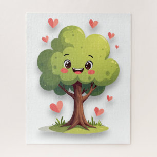 Puzzles Rote Herzen Frohen Valentinstag Baum