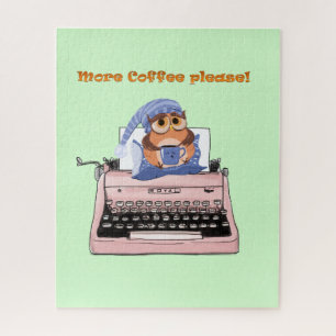 Puzzles Schreibmaschine mehr Kaffee bitte