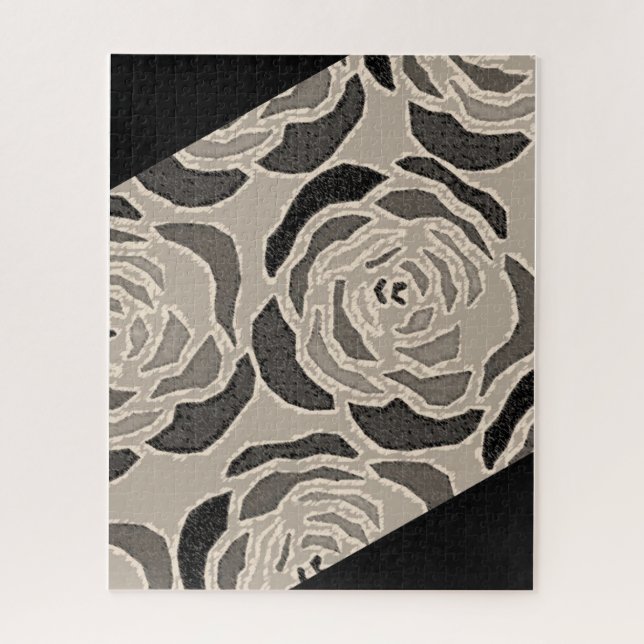 Puzzles Schwarzes Sepia Muster (Vertikal)