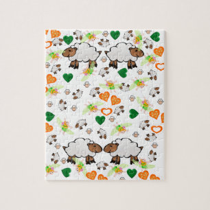 Puzzles Sheep Orange Hearts Fairy