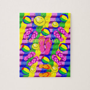 Puzzles Sommerspass Flip Flops Sonne