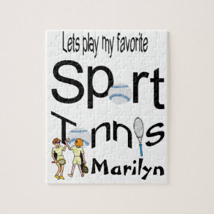 Puzzles Spielen wir unseren Lieblingssport Tennis