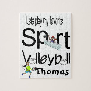 Puzzles Spielen wir unseren Lieblingssport Volleyb