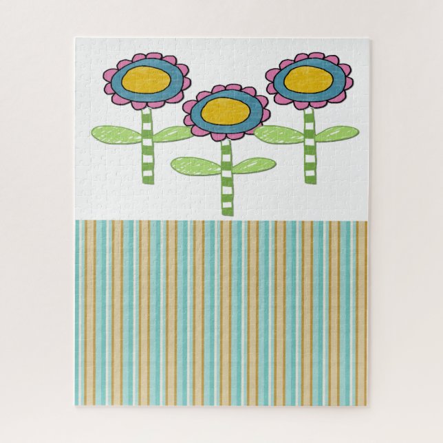 Puzzles Streifen Blume (Vertikal)
