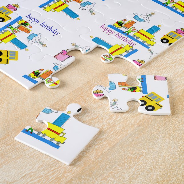 Puzzles Trucks Bus Happy Geburtstag (Seite)