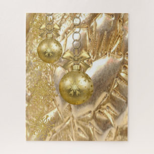 Puzzles Weihnachts-Gold-Ornament