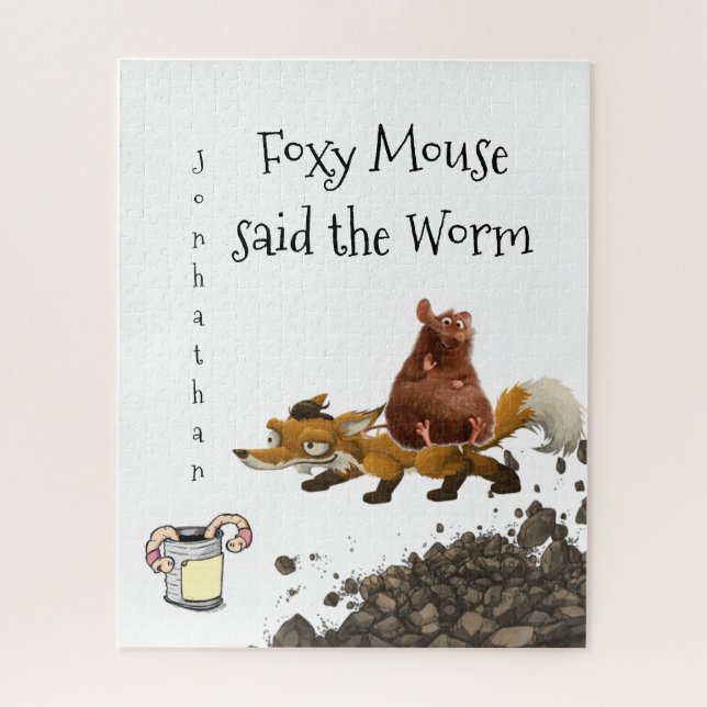 Puzzles White Fox Maus Wurm (Vertikal)