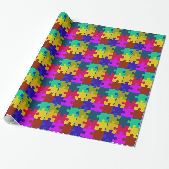 Puzzlespieces Wrapping Paper Geschenkpapier (Ungerollt)