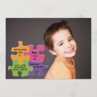 Puzzlespiel bessert Foto-Einladung aus