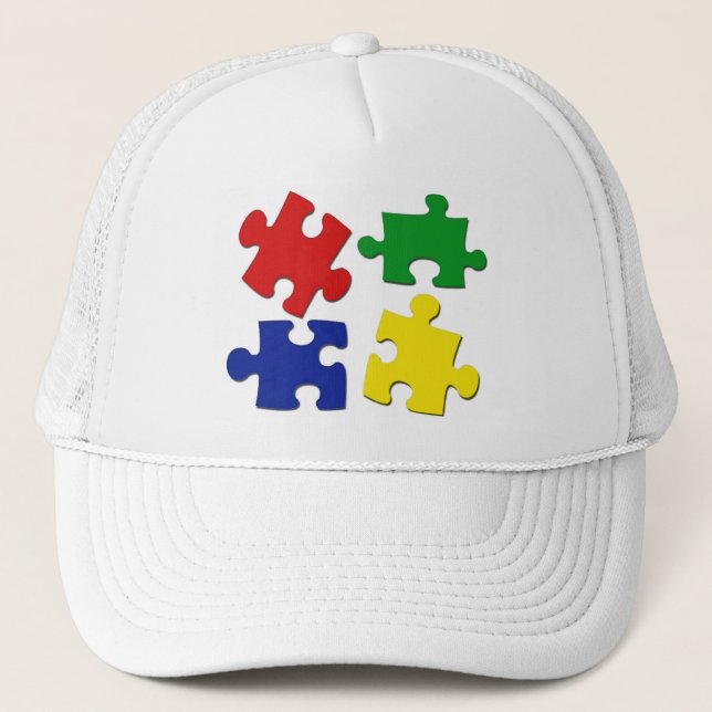 Puzzlespiel bessert Hut aus Truckerkappe (Vorderseite)