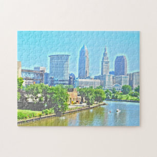Puzzlespiel Clevelands der Ohio Puzzle