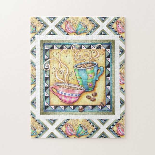 PUZZLESPIEL - COOLE BOHNEN! KAFFEE-KUNST PUZZLE (Vertikal)