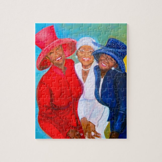 Puzzlespiel der "Kirchen-Hut-Damen " Puzzle (Vertikal)