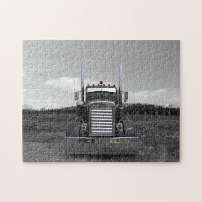 Puzzlespiel der Peterbilt Nadel-Nasen-b/w Puzzle (Horizontal)