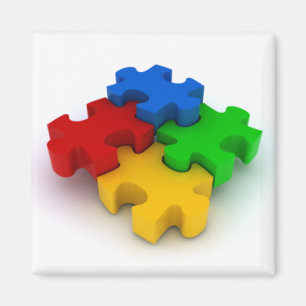 Puzzlespiel des Autismus-3D bessert Magnet