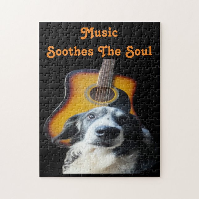 Puzzlespiel-Gitarren-Hund Puzzle (Vertikal)