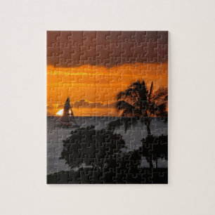 Puzzlespiel - hawaiischer Sonnenuntergang Puzzle
