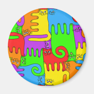 Puzzlespiel-Katzen Magnet "des Regenbogens" 2