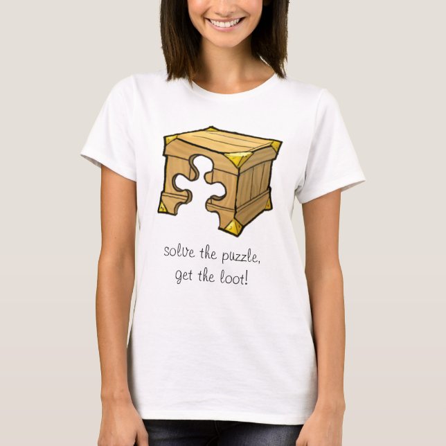 Puzzlespiel-Kiste w/text T-Shirt (Vorderseite)