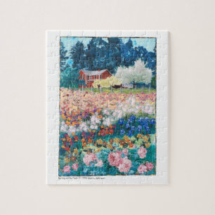 Puzzlespiel - Kunststeppdecke Frühling am Puzzle