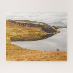 Puzzlespiel-Landschaft von Island - See Myvatn Puzzle