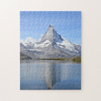 Puzzlespiel-Matterhorn-Berg und See, die Schweiz Puzzle