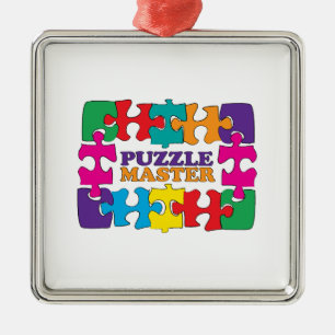 Puzzlespiel-Meister Silbernes Ornament