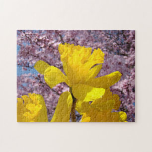 PUZZLESPIEL Narzissen-Blumen-rosa Blütennatur Puzzle