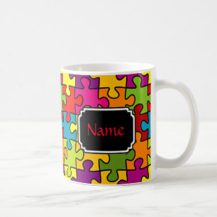 Puzzlespiel-Stück-personalisierte Tasse