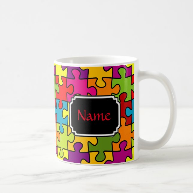 Puzzlespiel-Stück-personalisierte Tasse (Rechts)