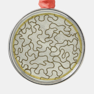 Puzzlespiel-Verzierung Silbernes Ornament