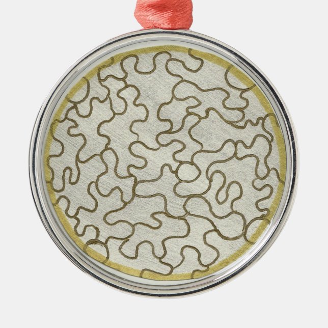 Puzzlespiel-Verzierung Silbernes Ornament (Vorne)