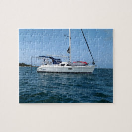 Puzzlespiel von einem Starjewel das Segelboot am Puzzle