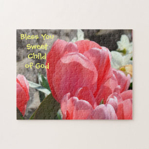 Puzzlespielgeschenke segnen Sie süßes Kind der Puzzle