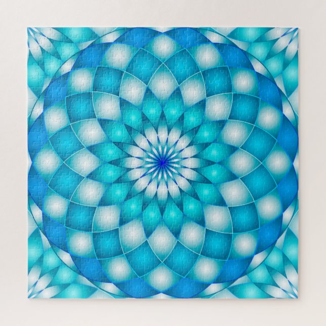 Puzzlespielmandala-abstrakte Lotos-Blume Puzzle (Vertikal)