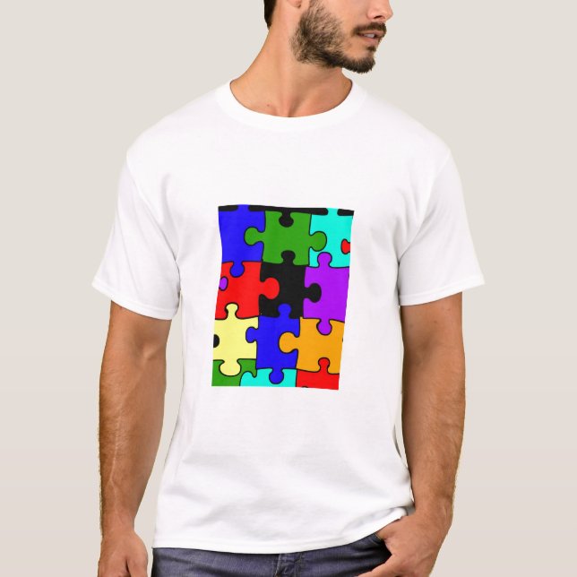 Puzzlestückerwachsen-T - Shirt des Autismus (Vorderseite)