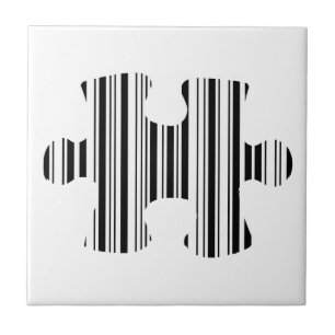 Puzzleteil-Barcode-Musterdesign Fliese