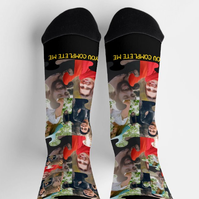 Puzzleteil Vervollständigt das Foto Socken (Oben)