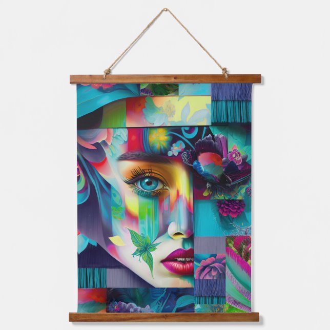 Puzzleteil Wandteppich Mit Holzrahmen (Vorderseite)