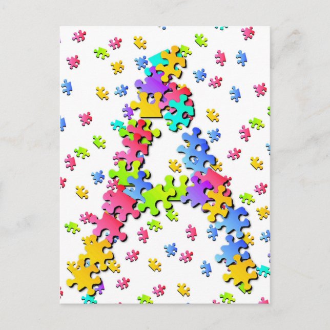 Puzzleteile - A Postkarte (Vorderseite)