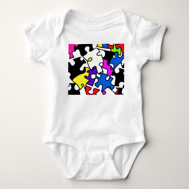 Puzzleteile Baby Strampler (Vorderseite)
