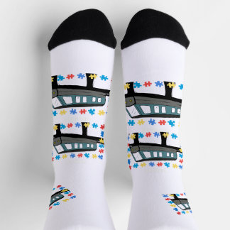 Puzzleteile für Autismus Socken