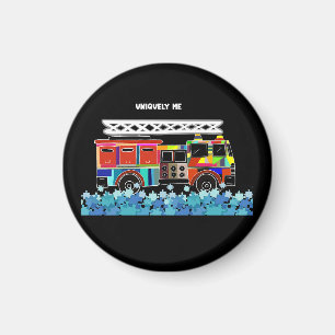 Puzzleteile für Feuerwehrfahrzeuge Magnet