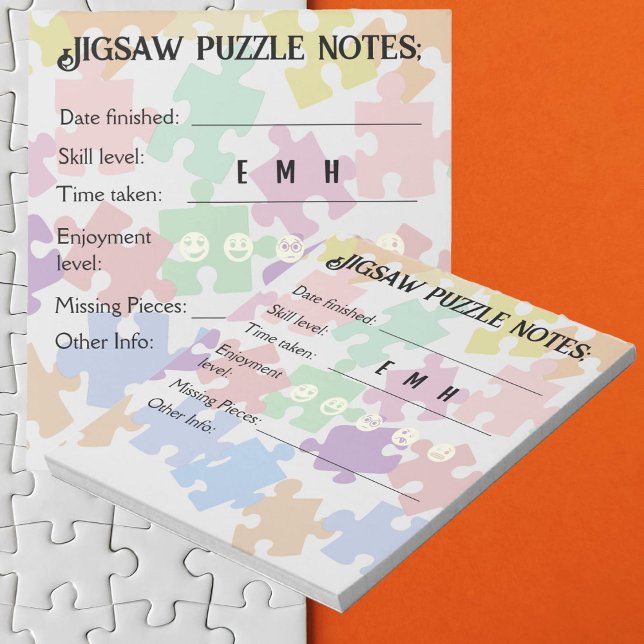 Puzzleteile für Rätselfanatiker Notizblock (puzzle notes)