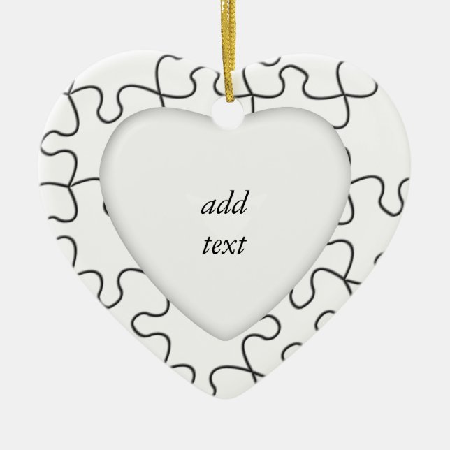 Puzzleteile (Hintergrundfarbe oder Bild hinzufügen Keramikornament (Vorne)