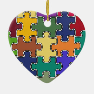 Puzzleteile Keramik Ornament
