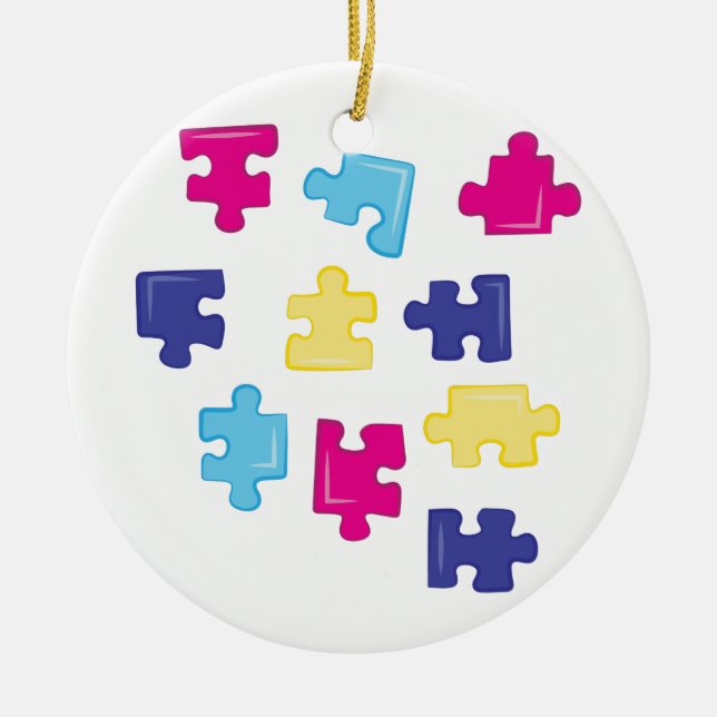 Puzzleteile Keramik Ornament (Vorne)