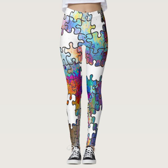 Puzzleteile Leggings (Vorderseite)