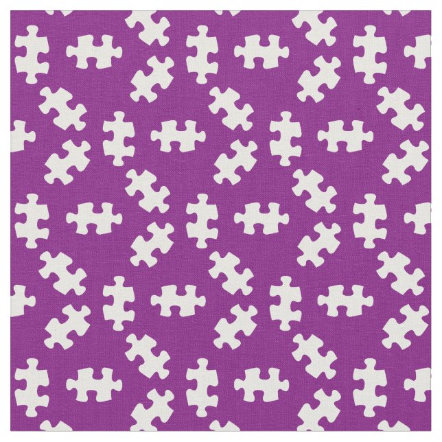 Puzzleteile Lila und weiß Stoff (Nahaufnahme)