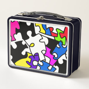Puzzleteile Metall Brotdose
